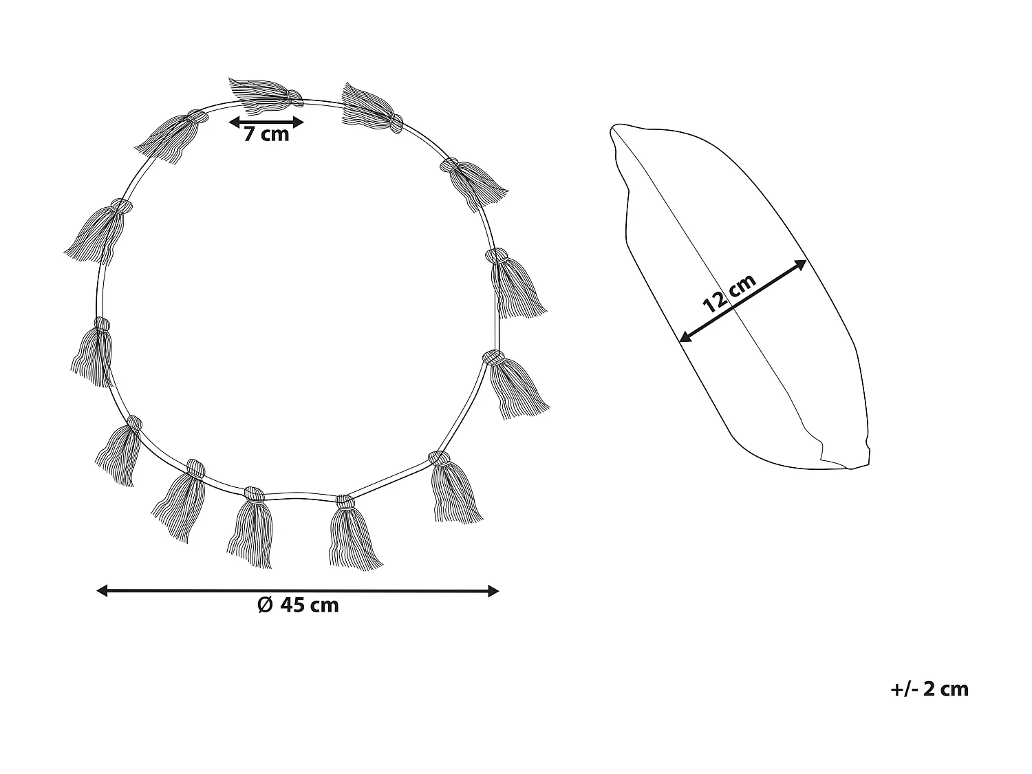 Coussin MADIA Coton 45 x 45 cm Beige clair Unicolore