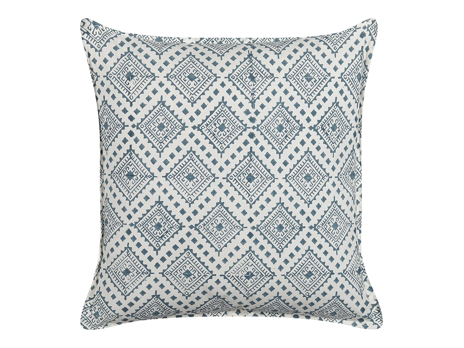 Dekokissen 2er Set mit Füllung orientalisch Baumwolle blau 45x45 cm Cordata