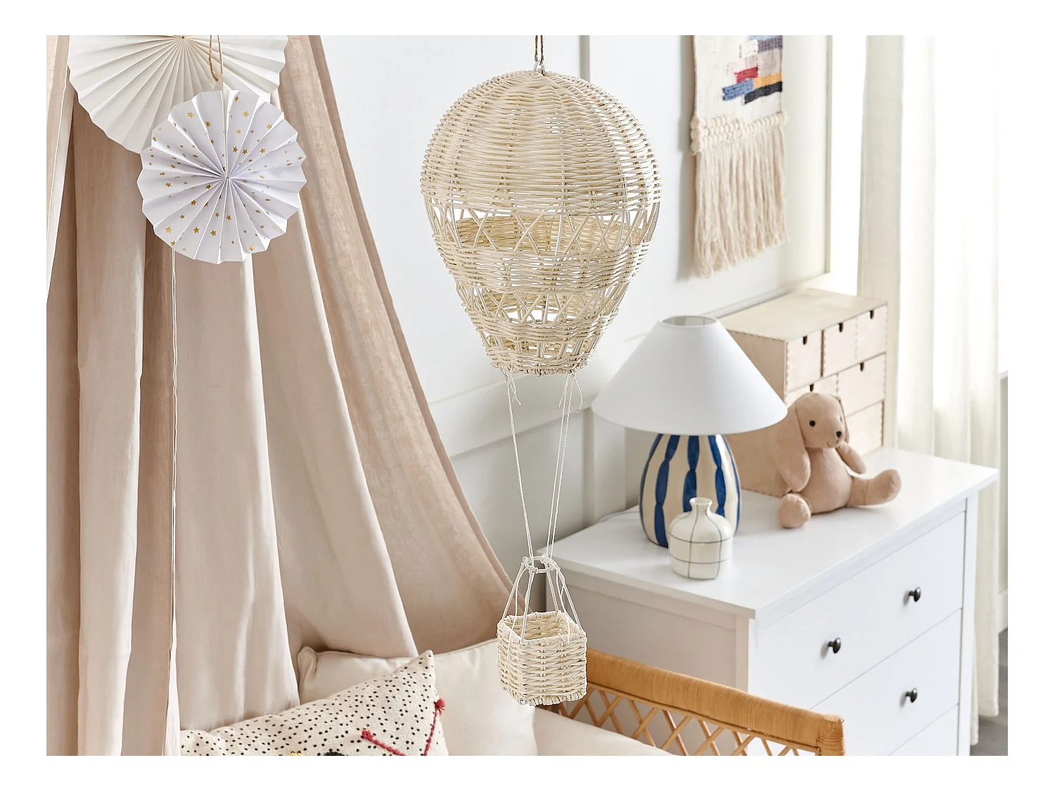 Wanddecoratie BEMBA Rotan 60 cm Natuurlijk