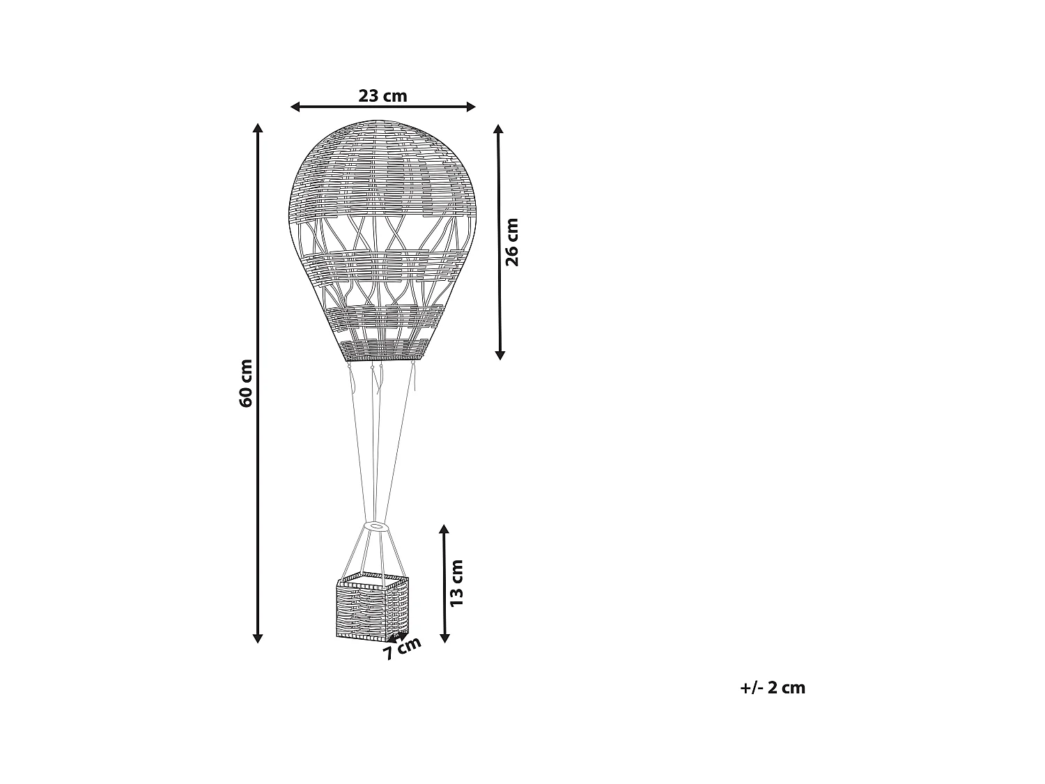 Wanddecoratie BEMBA Rotan 60 cm Natuurlijk