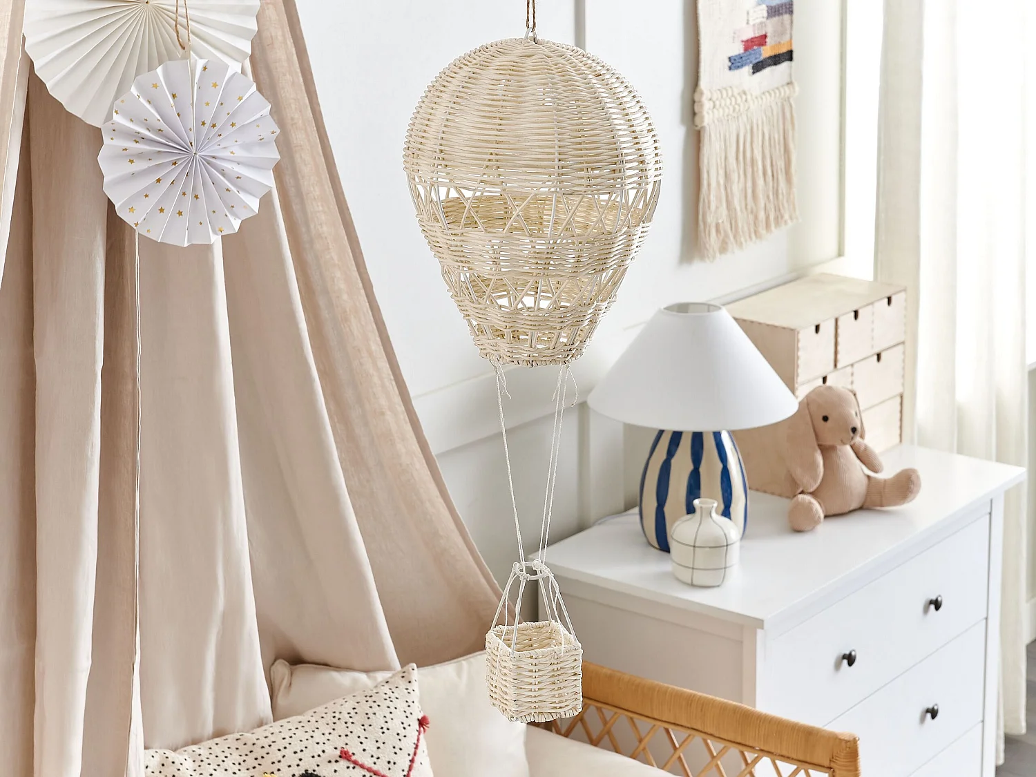 Wanddecoratie BEMBA Rotan 60 cm Natuurlijk