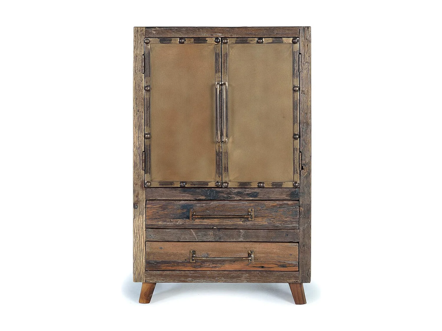 Buffet en bois récupéré et métal