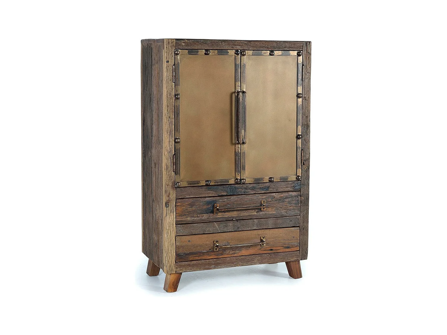 Buffet en bois récupéré et métal