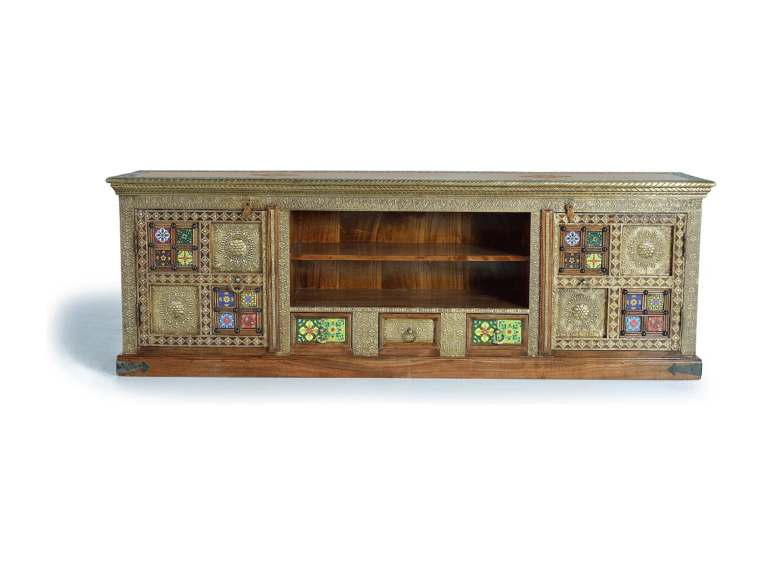 Meuble tv en bois d'acacia