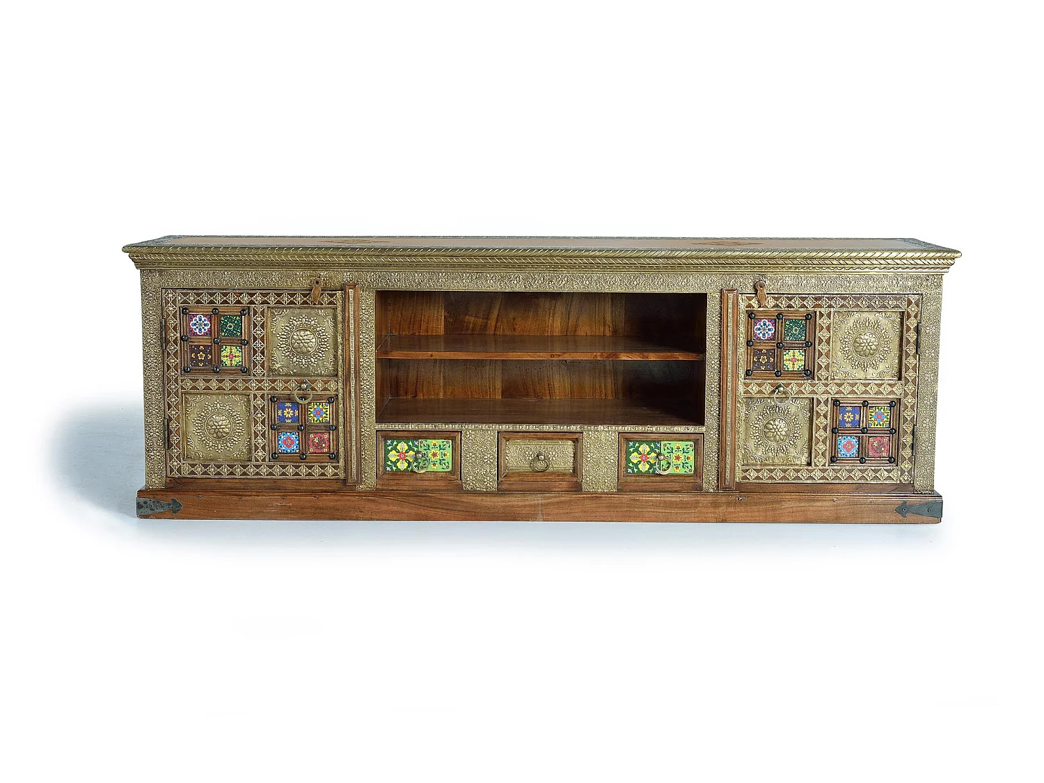 TV-Schrank mit Keramik-Details