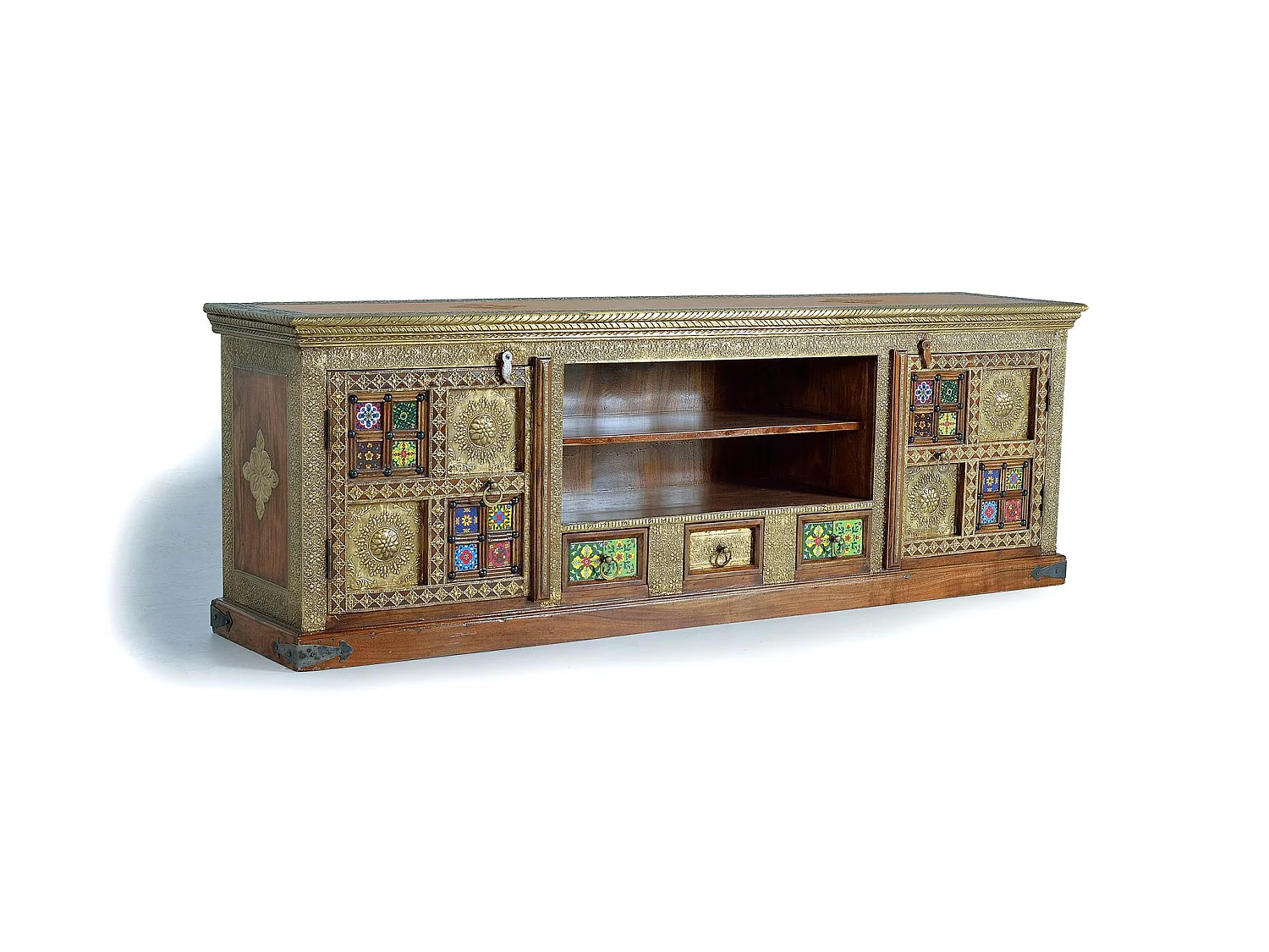 TV-Schrank mit Keramik-Details