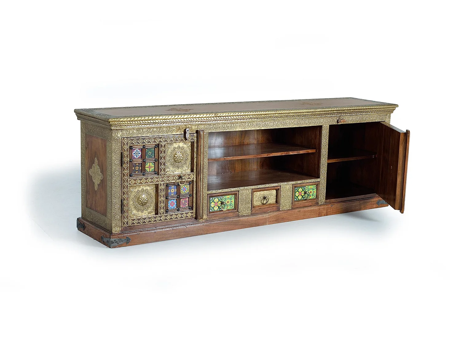 TV-Schrank mit Keramik-Details