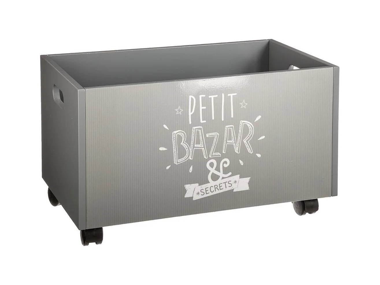 Coffre à roulettes pour enfant coloris gris Atmosphera