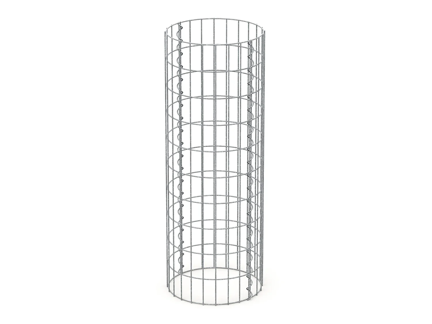 Colonna gabbioni recinzione giardino acciaio cesto pietra Ø 35 x 100 cm ECD Germany