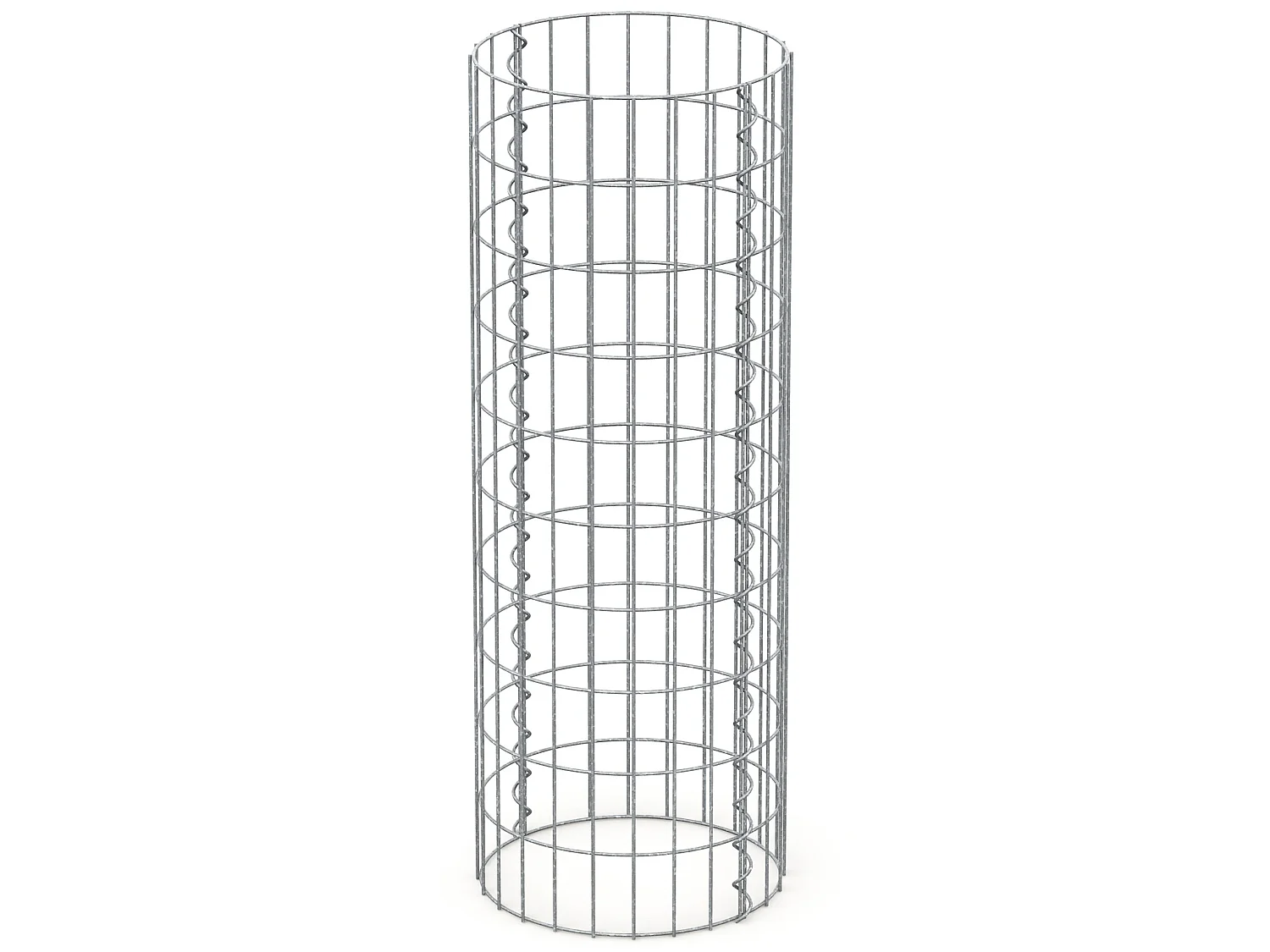 Colonna gabbioni recinzione giardino acciaio cesto pietra Ø 35 x 100 cm ECD Germany