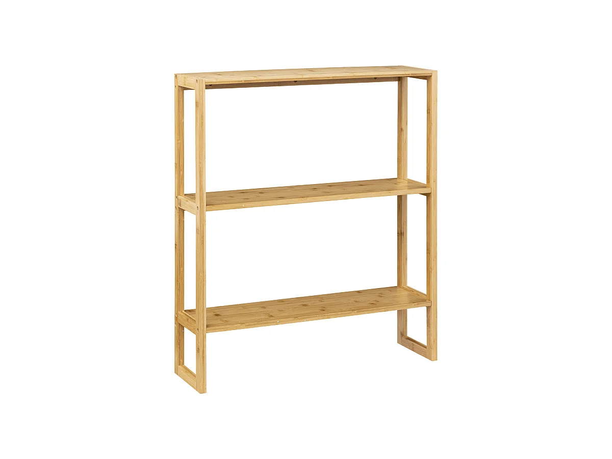 Etagère de rangement 3 niveaux en Bambou H 84 cm