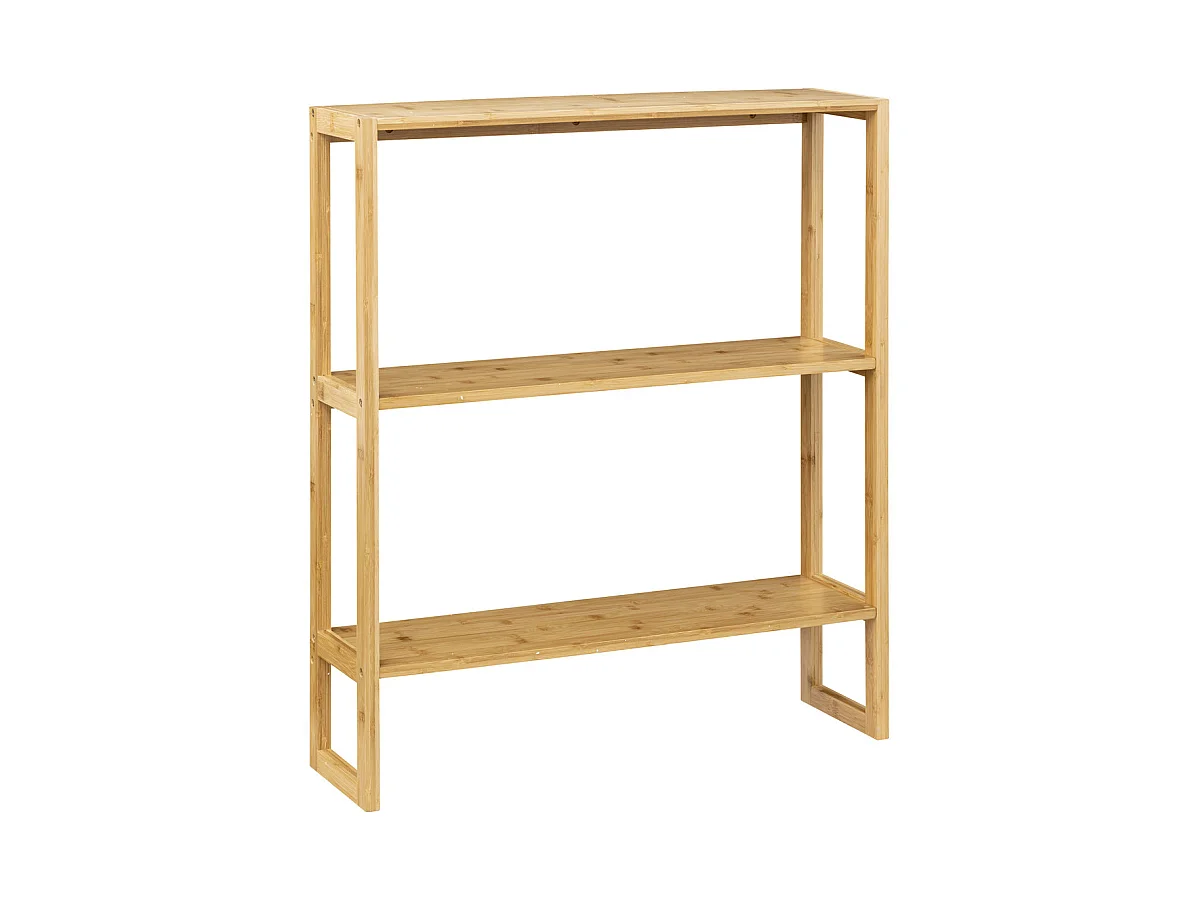 Etagère de rangement 3 niveaux en Bambou H 84 cm