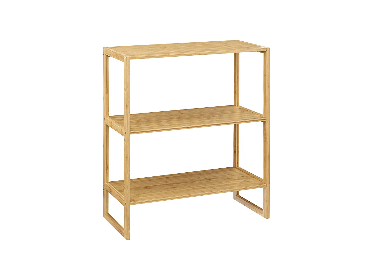 Etagère de rangement 3 niveaux en Bambou H 84 cm