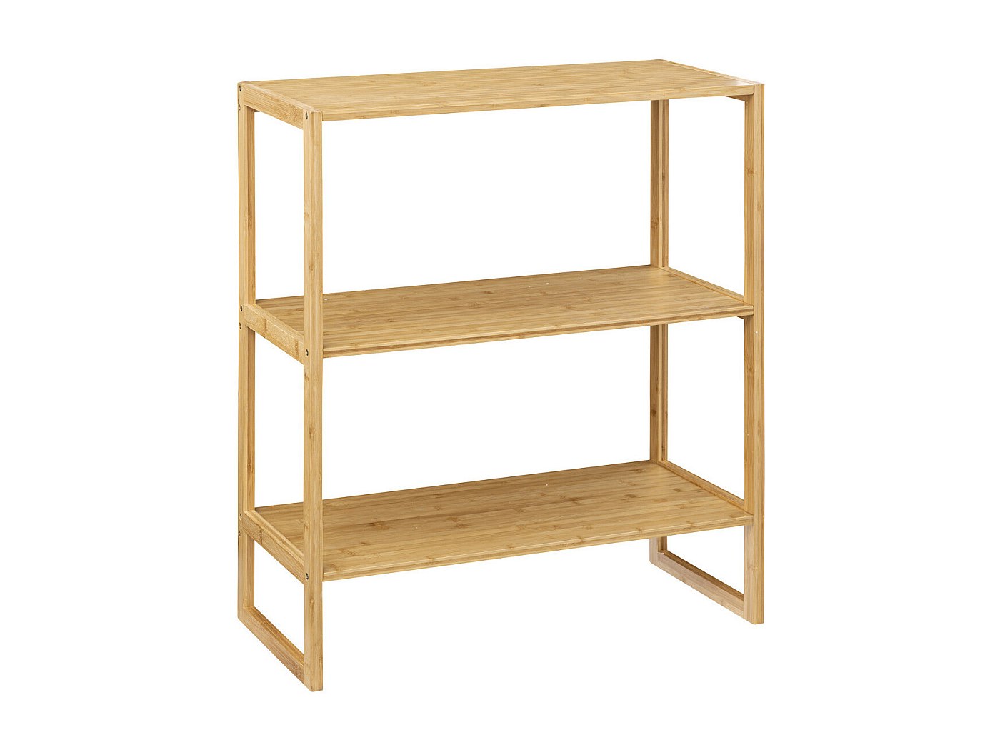Porte-serviettes En Bambou Lab'n Modul 5Five - 3 Barres, Tablette, Dimensions 60x36x94 Cm