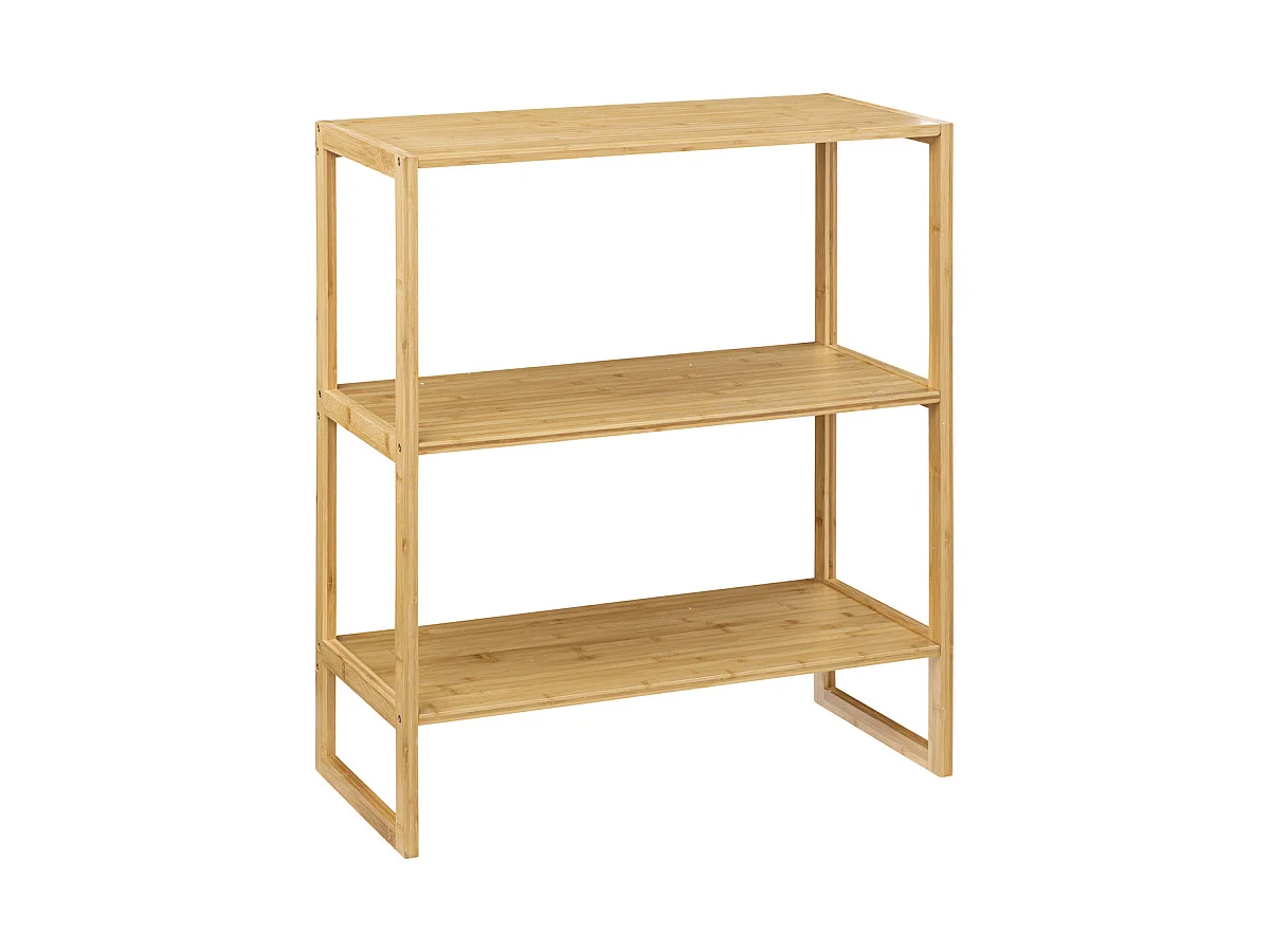 Etagère de rangement 3 niveaux en Bambou H 84 cm