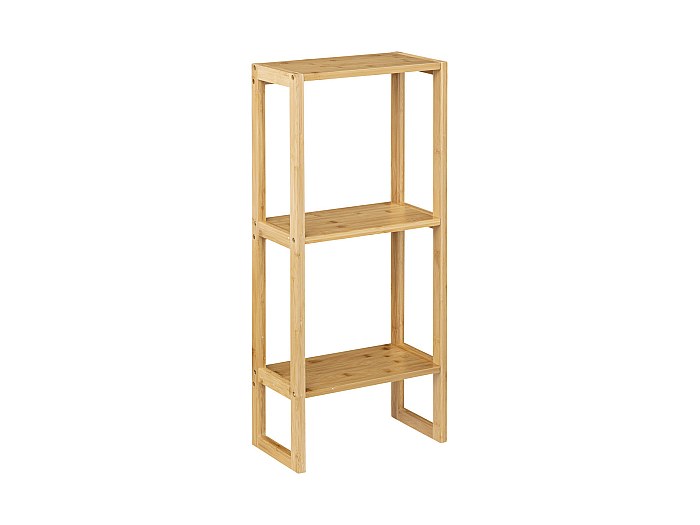 Porte-serviettes En Bambou Pliable Lab'n Modul Five - 3 Barres + Tablette, H 94 Cm