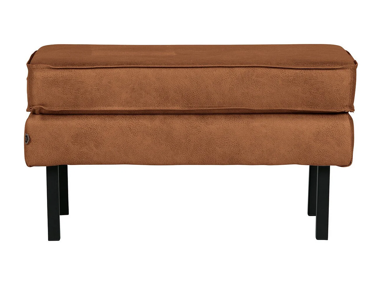 RODEO - Repose pieds en cuir recyclé cognac