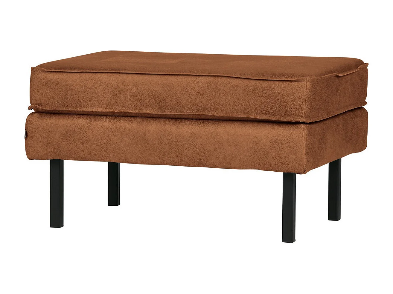 RODEO - Repose pieds en cuir recyclé cognac