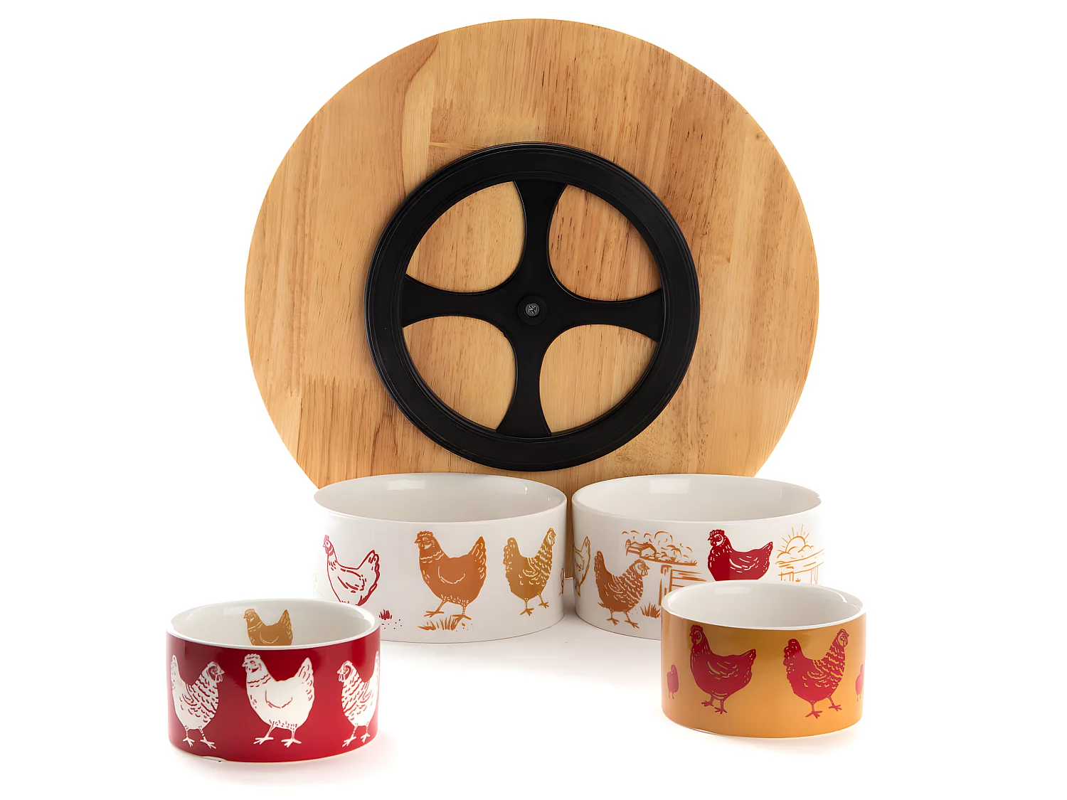 Service apéritif tournant Maggie 4 bols