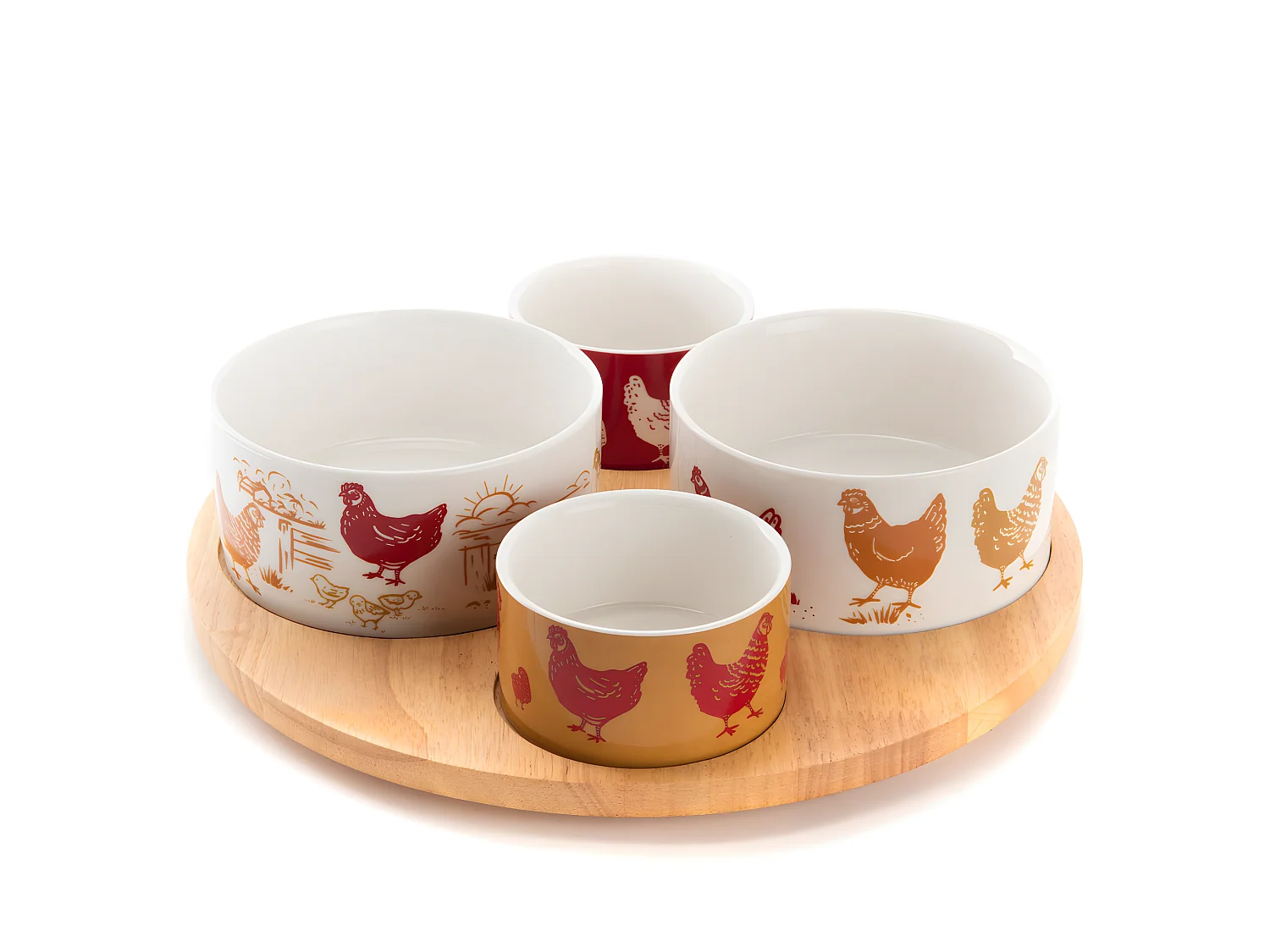 Service apéritif tournant Maggie 4 bols