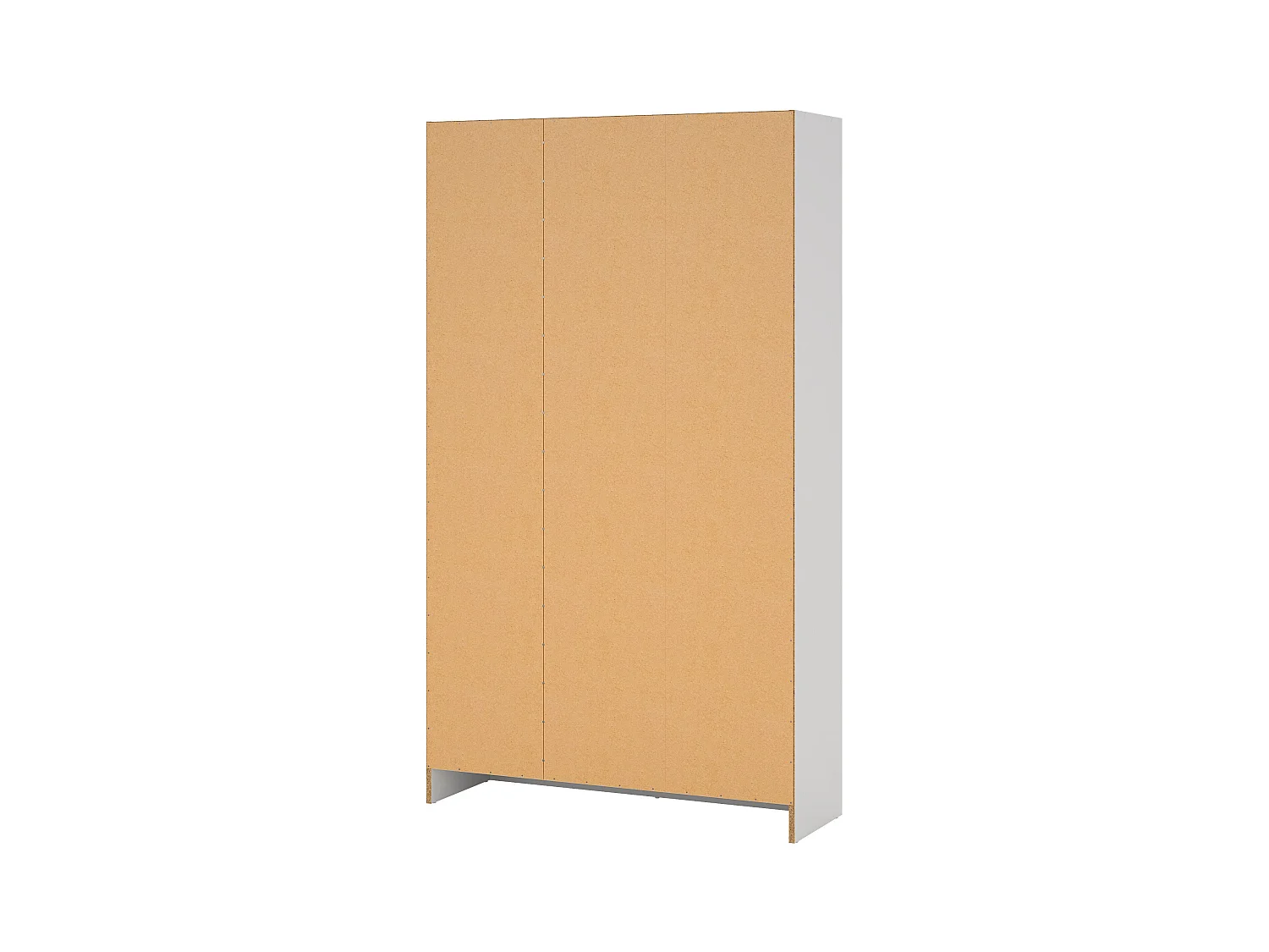 Armoire polyvalente Beaumont, Armoire auxiliaire avec 3 portes, Étagère à chaussures avec étagères, Armoire à balais, 109x37h180 cm, Blanc