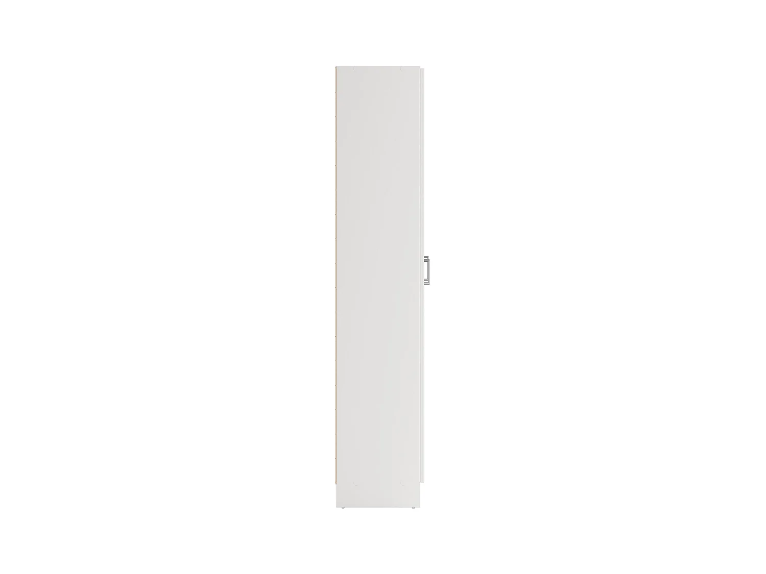 Armoire polyvalente Beaumont, Armoire auxiliaire avec 3 portes, Étagère à chaussures avec étagères, Armoire à balais, 109x37h180 cm, Blanc