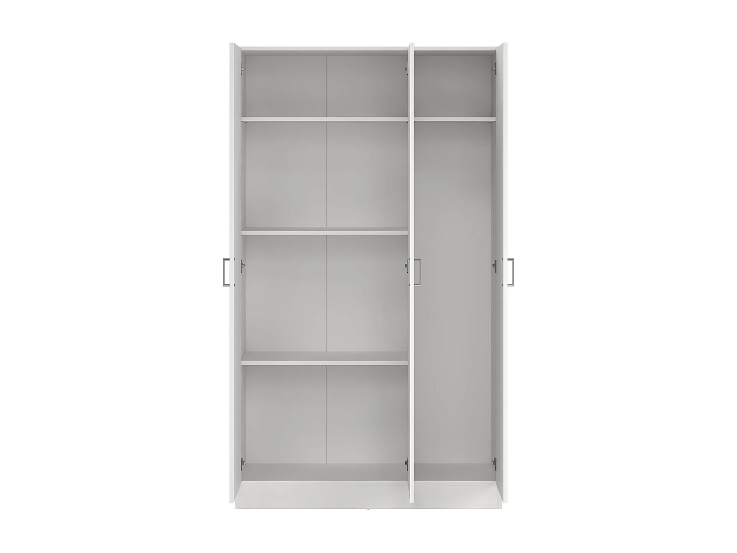 Dmora Grote Multifunctionele Kast Beaumont 37x180h cm Wit 4 Planken 6 Vakken, Bezemhouder