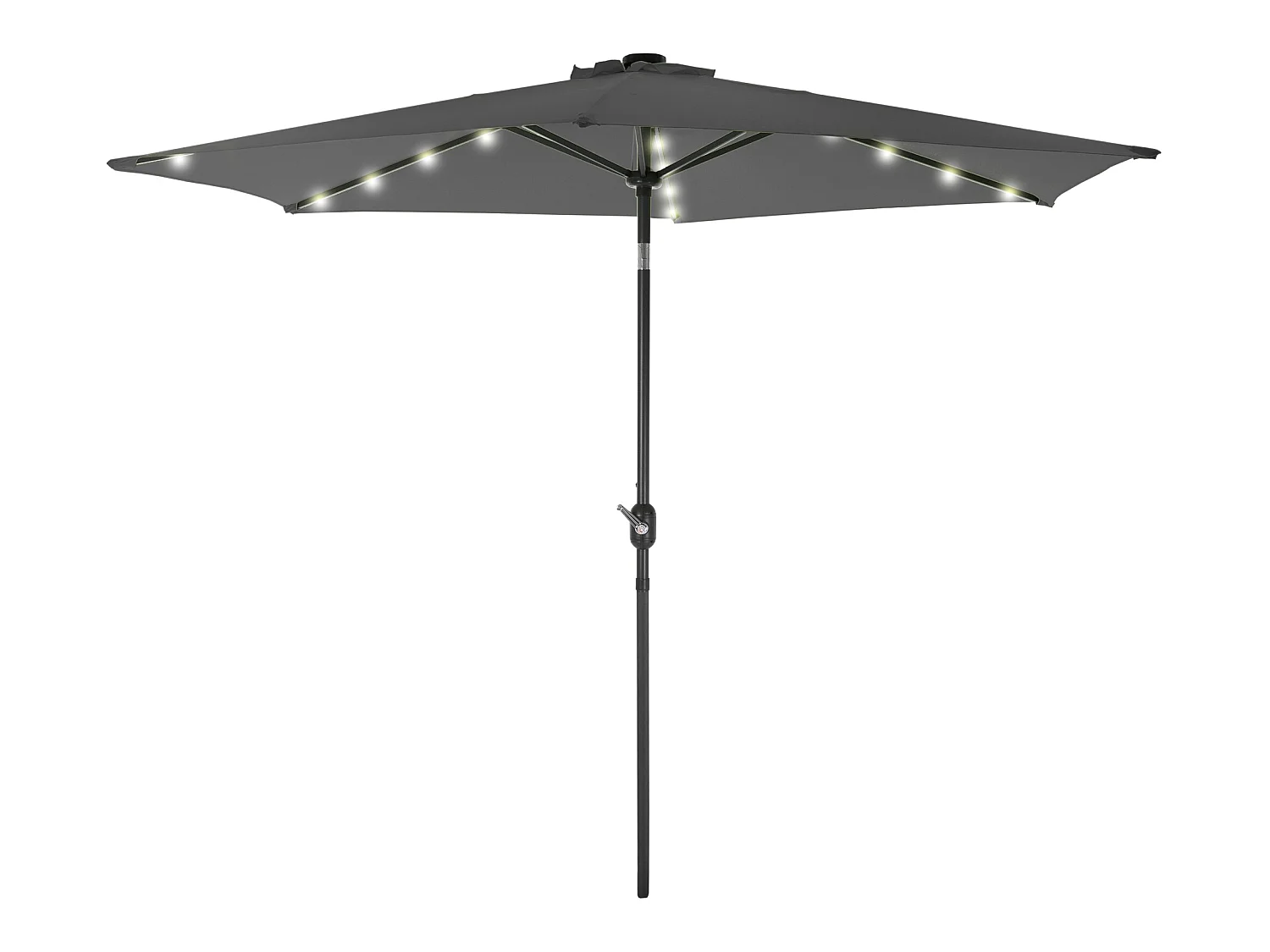 Parasol de jardin avec LED protection solaire manivelle Ø3m ECD Germany