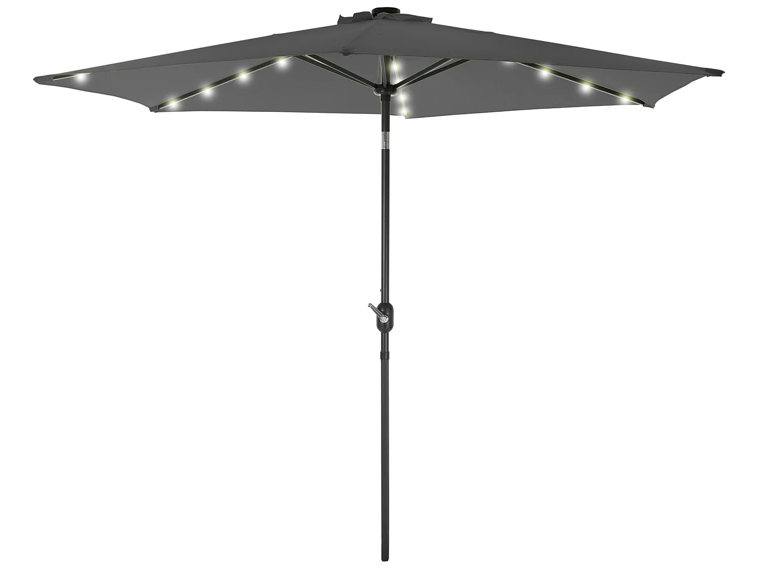Parasol de jardin avec LED protection solaire manivelle Ø3m ECD Germany