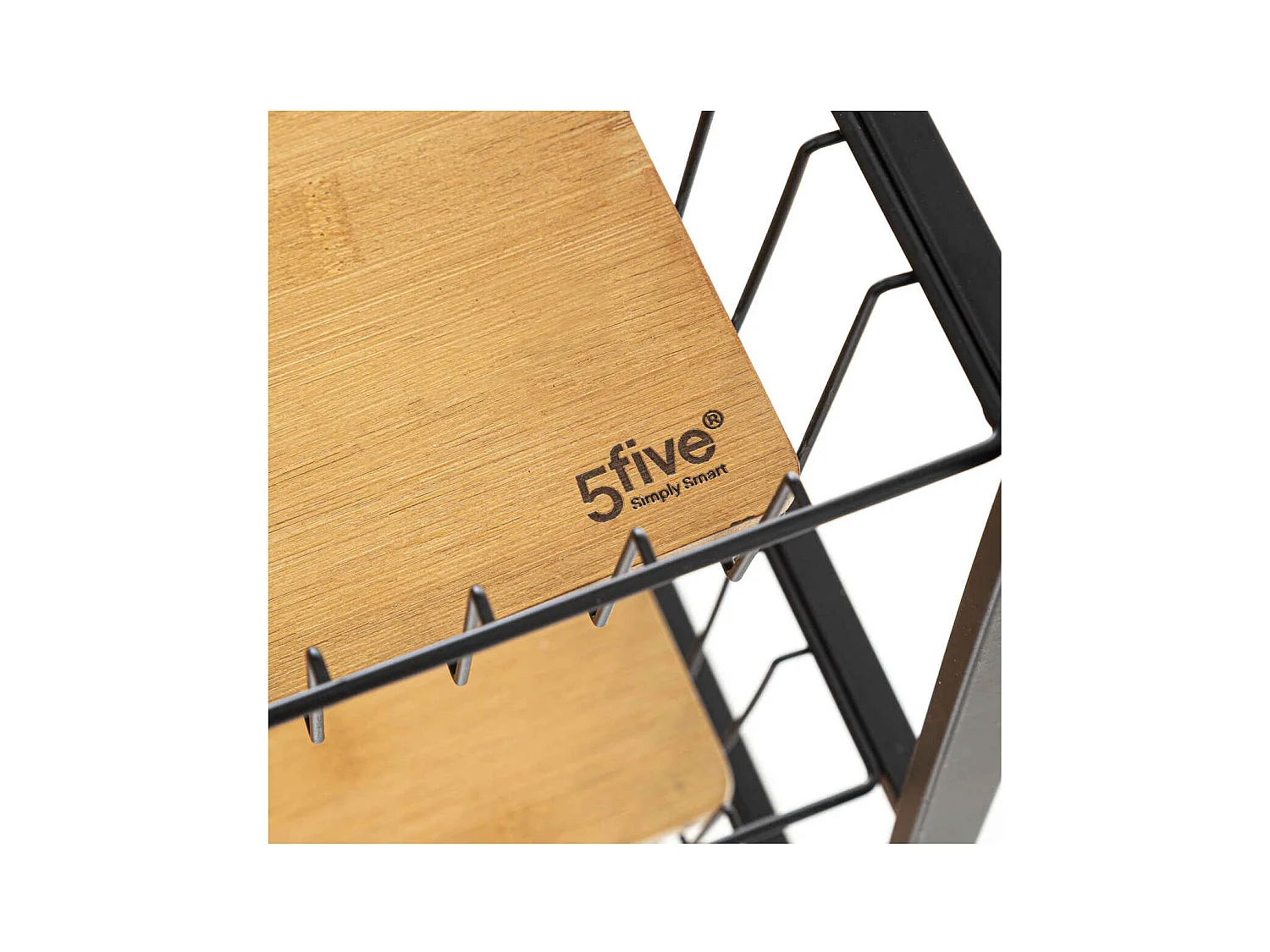 Desserte de cuisine roulante Resserre en métal noir H 70 cm