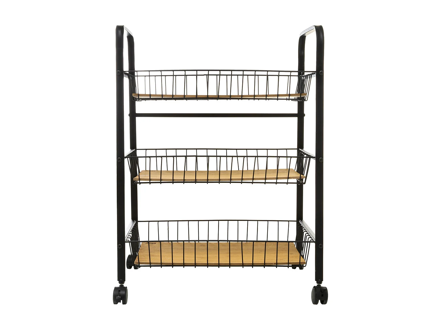 Desserte de cuisine roulante Resserre en métal noir H 70 cm