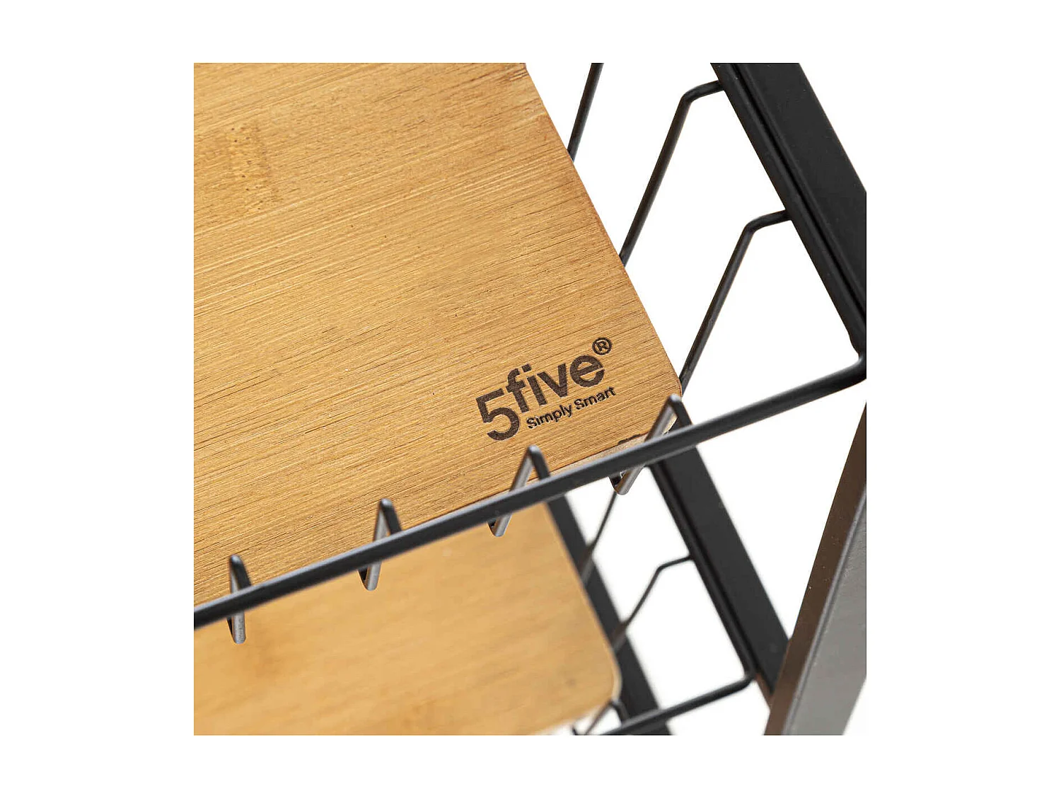 Desserte de cuisine roulante Resserre en métal noir H 70 cm