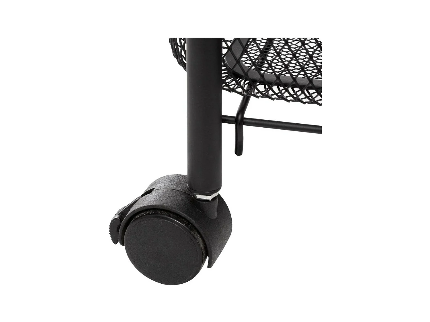 Desserte roulante en acier noir avec 3 paniers H 79.6 cm