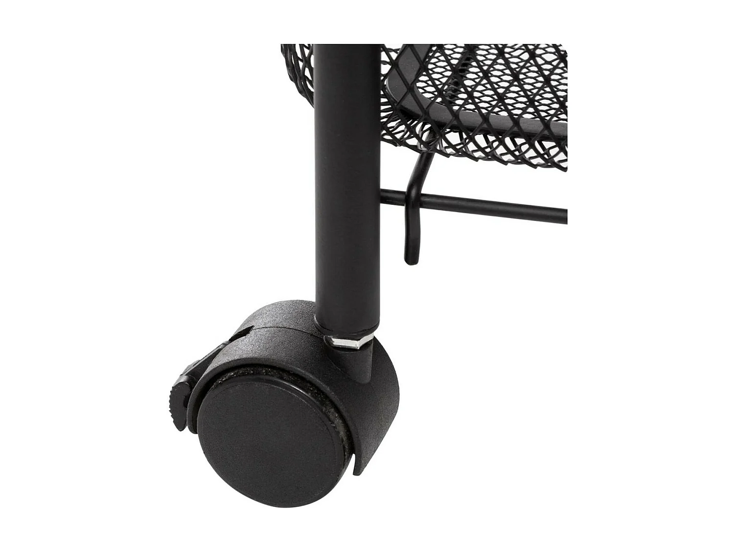 Desserte roulante en acier noir avec 3 paniers H 79.6 cm