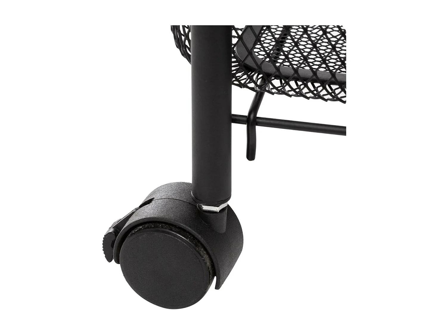 Desserte roulante en acier noir avec 3 paniers H 79.6 cm