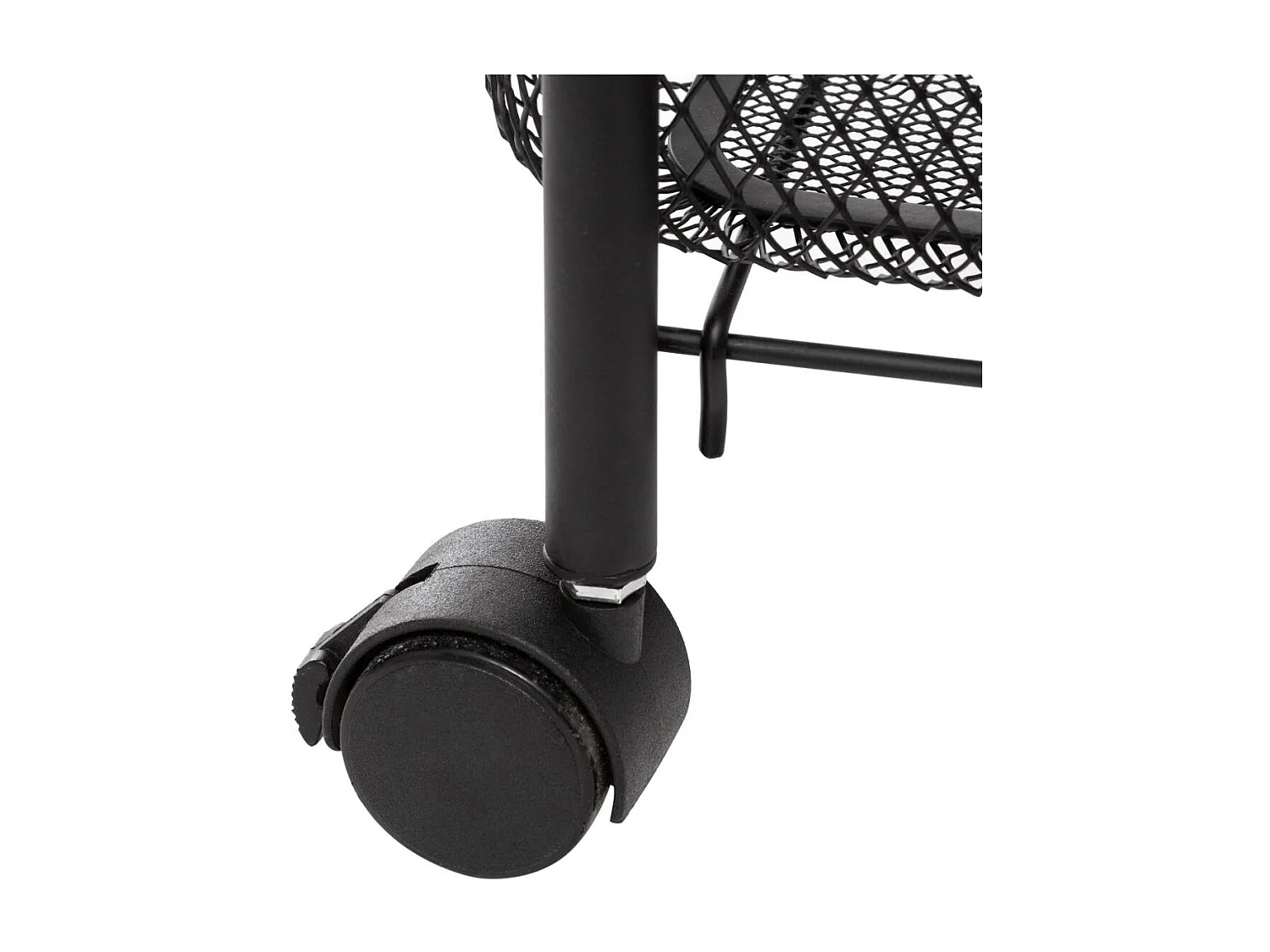 Desserte roulante en acier noir avec 3 paniers H 79.6 cm