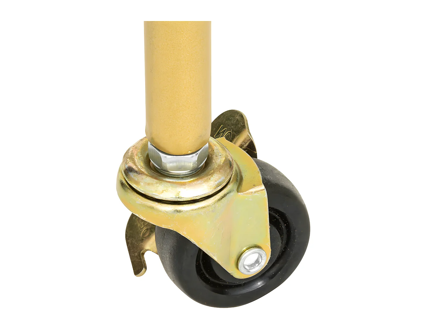 Desserte roulante en Métal Doré et Verre trempé  L 92 cm