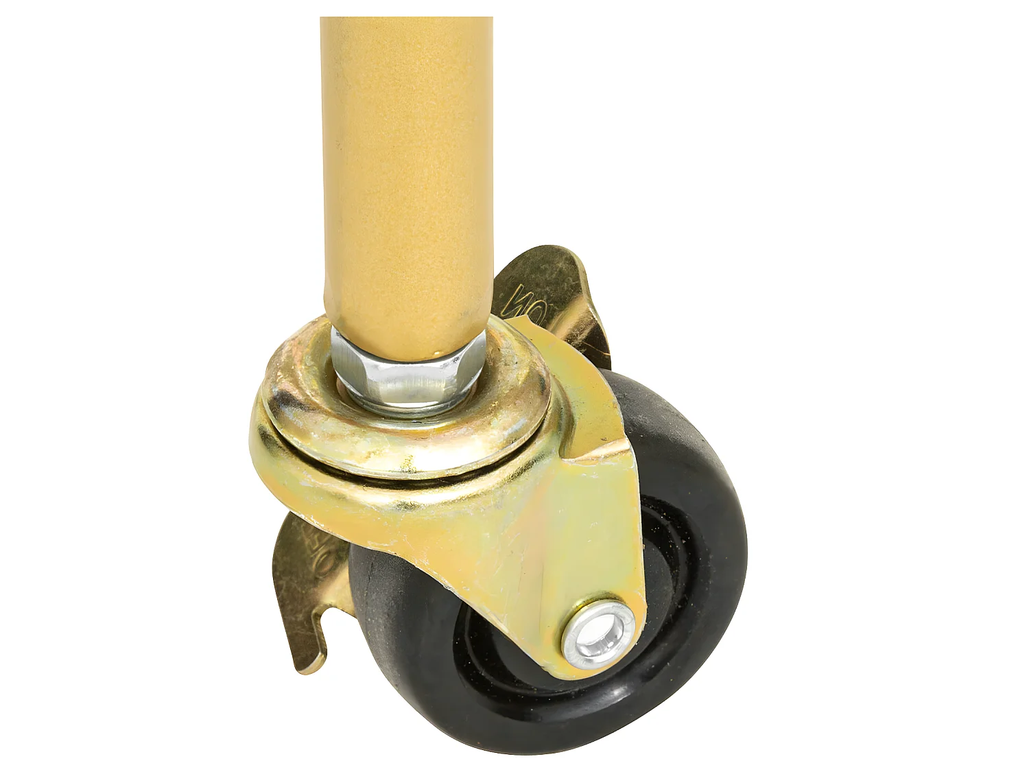 Desserte roulante en Métal Doré et Verre trempé  L 92 cm