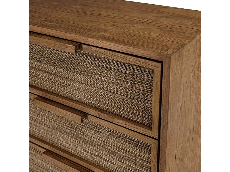 SIXTINE - Commode 3 tiroirs en bois de teck recyclé