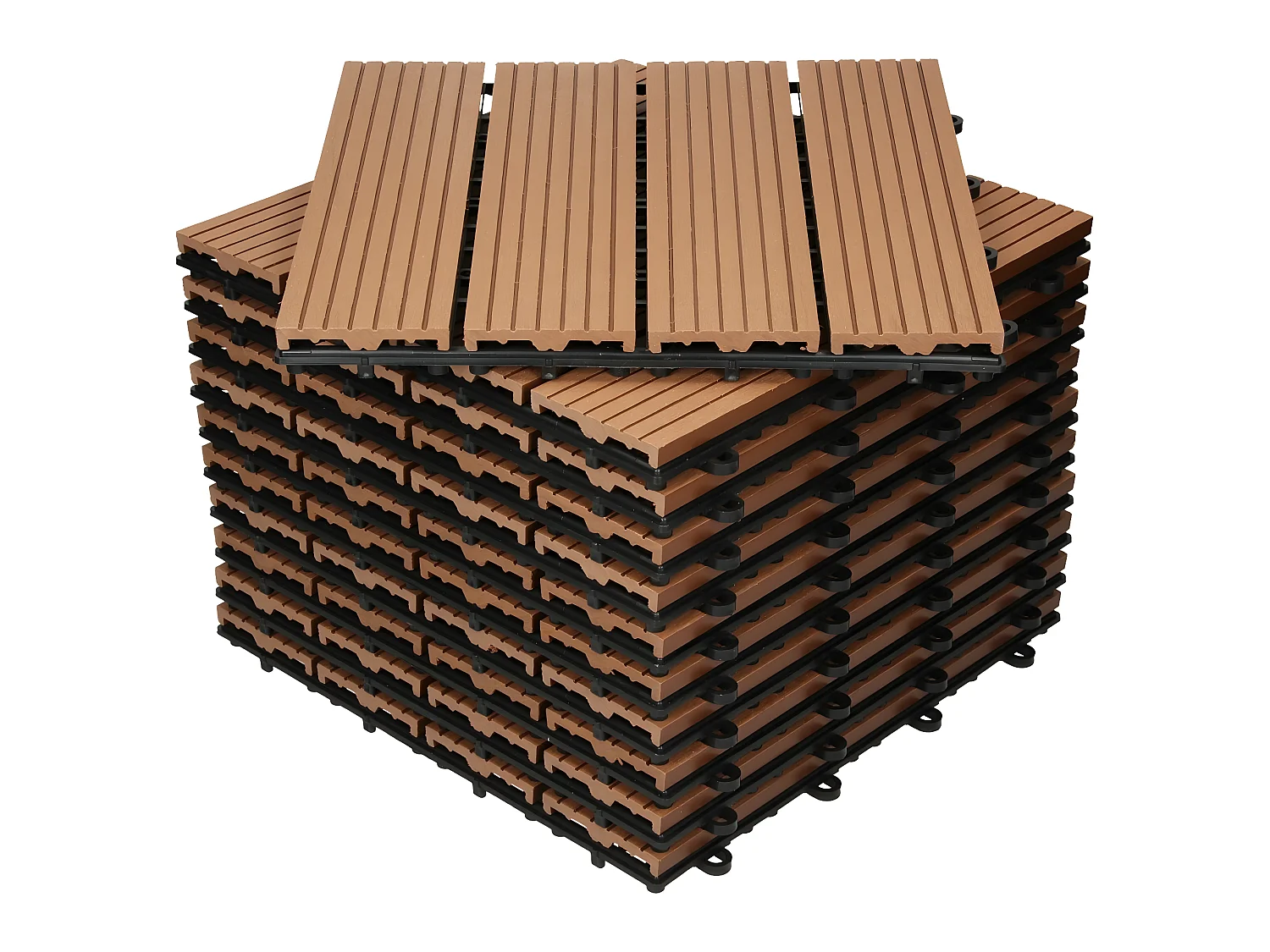 ECD Germany WPC Baldosas para terrazas 30x30 cm ECD Germany