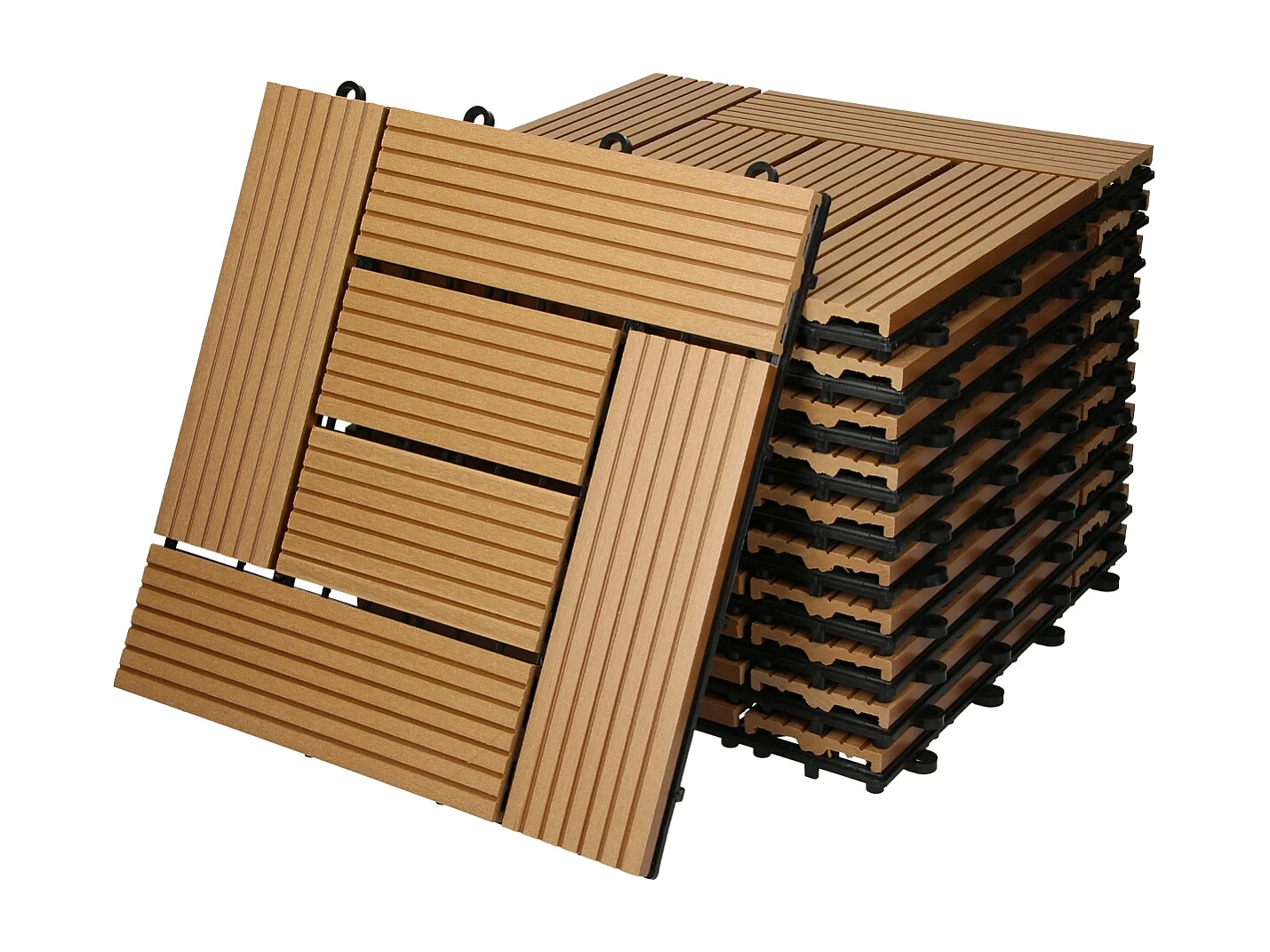 ECD Germany WPC Baldosas para terrazas 30x30 cm ECD Germany