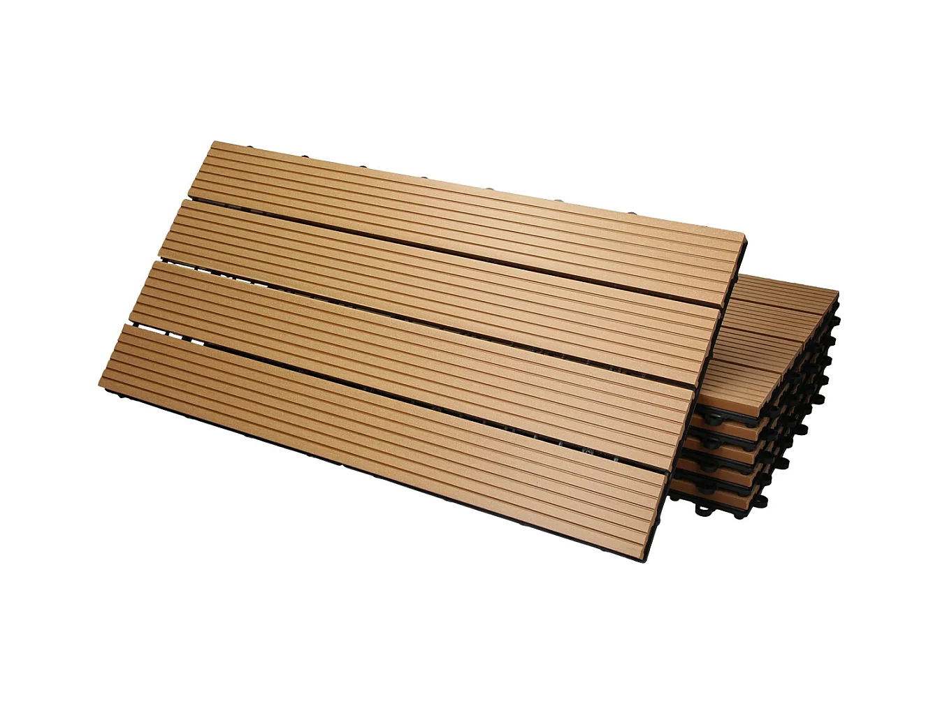 4x WPC decking tiles balcone piastrelle click legno 60x30cm ECD Germany