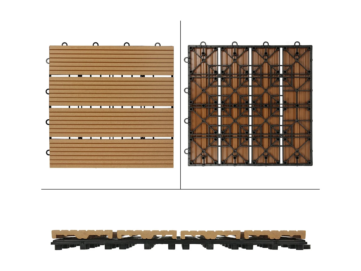 WPC Baldosas 30x30 cm - 44 unid. por 4m² ECD Germany
