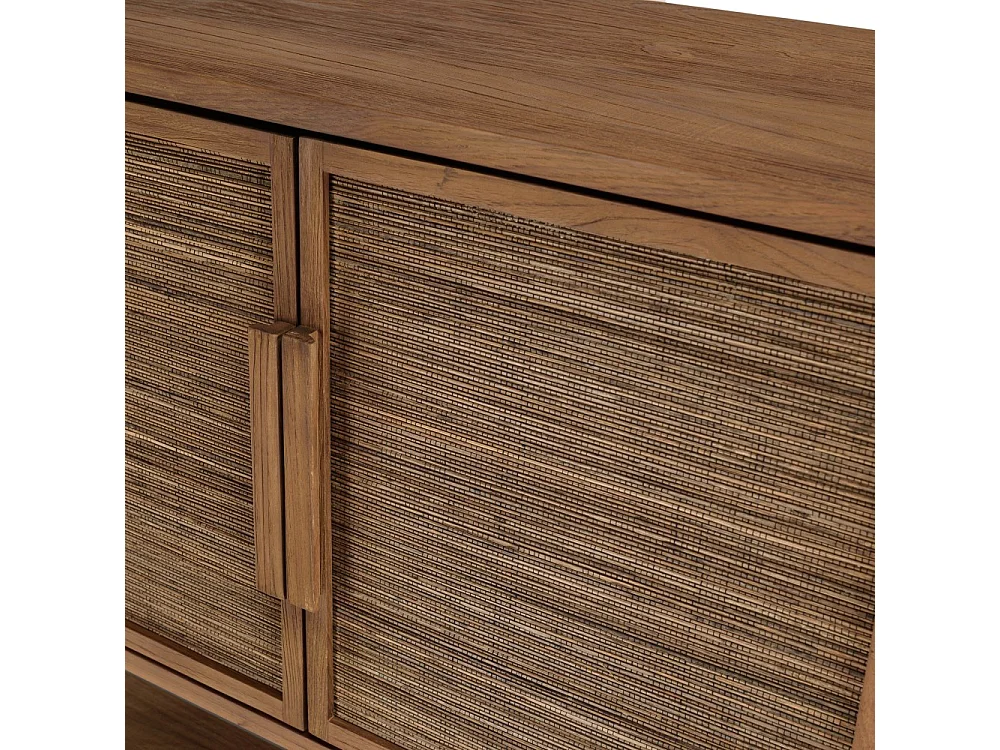 SIXTINE - Buffet 2 portes en bois de teck recyclé