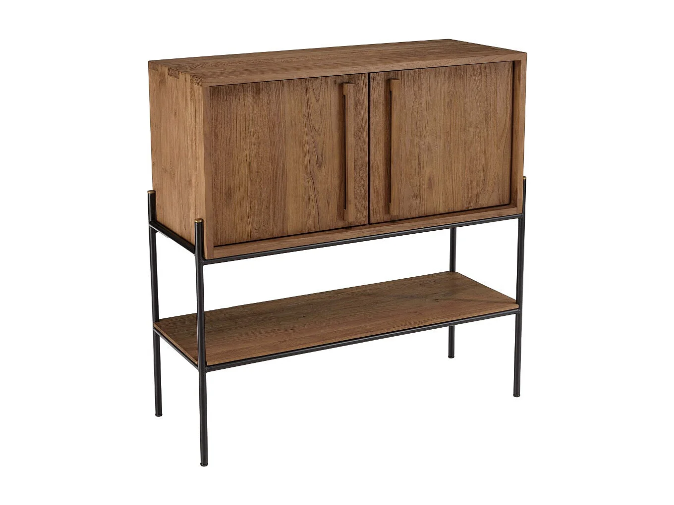 SIXTINE - Buffet 2 portes 1 niche en bois de teck recyclé naturel