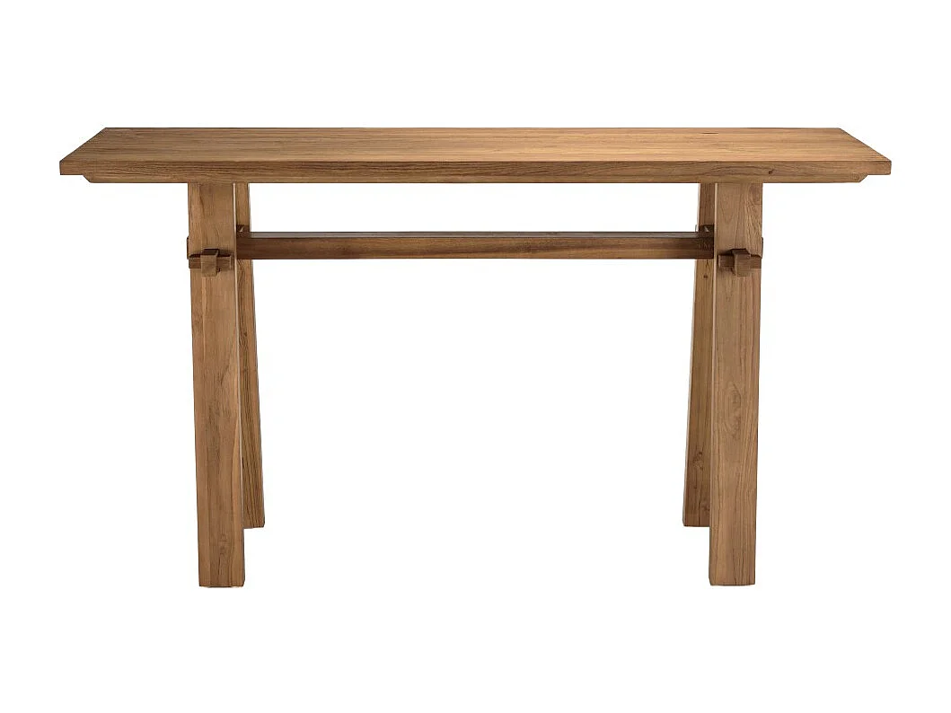 SIXTINE - Console 140x40cm en bois de teck recyclé