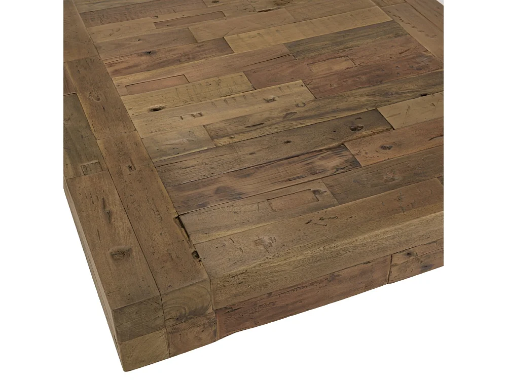 MATHIS - Table basse carrée bois massif marron