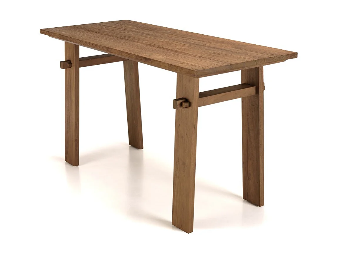 SIXTINE - Bureau 140x60cm en bois de teck recyclé