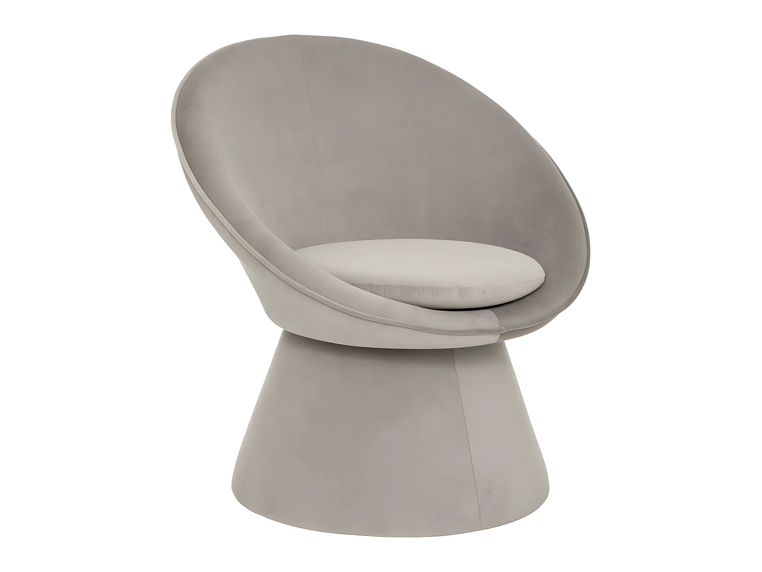 Fauteuil design moderne en velours Gris