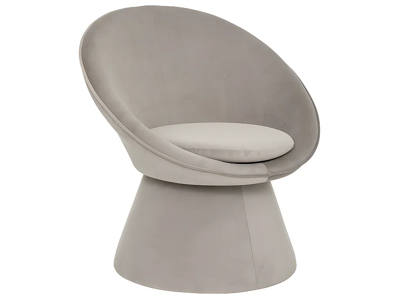 Fauteuil design moderne en velours Gris